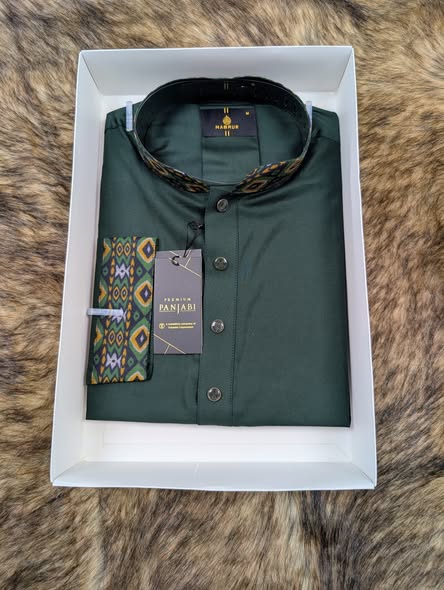 Classic Navy Printed Panjabi