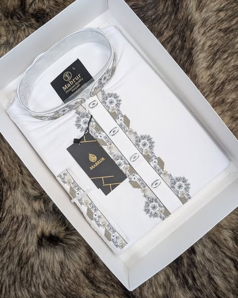 Elegant Navy Blue Embroidered Panjabi