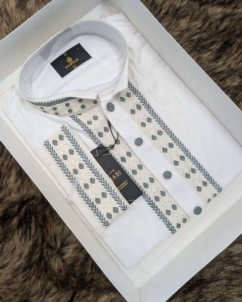 Elegant White Panjabi Portrait