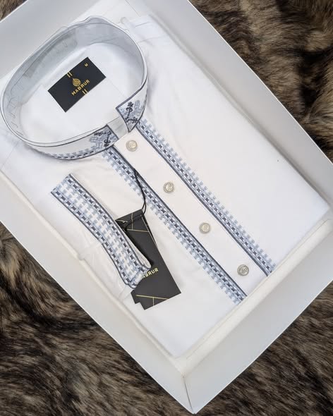 Classic Pearl White Embroidered Panjabi