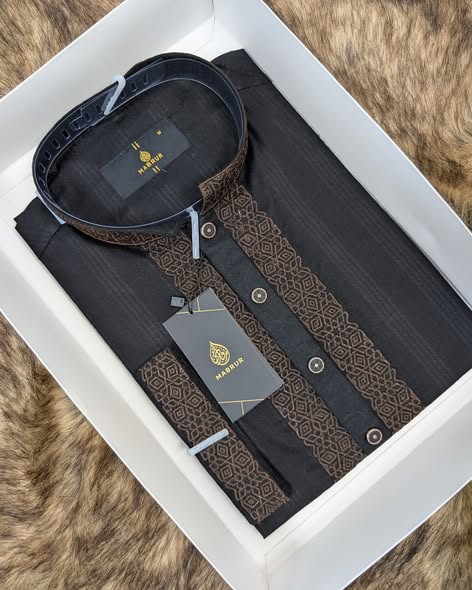 Elegant Beige Embroidered Panjabi