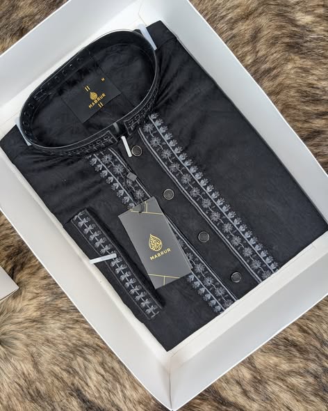 Elegance in Grey Embroidered