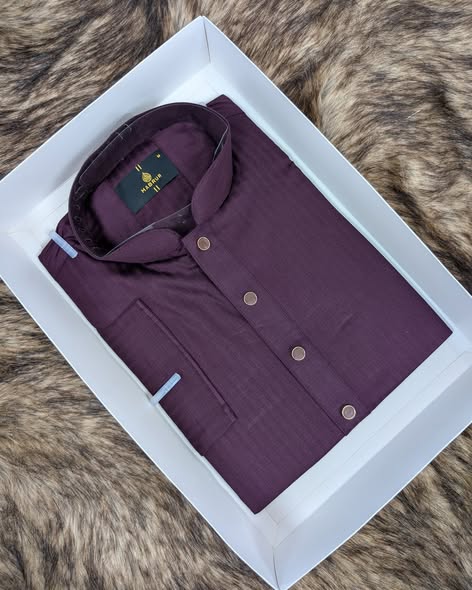 Elegant Charcoal Pinstripe Men's Panjabi