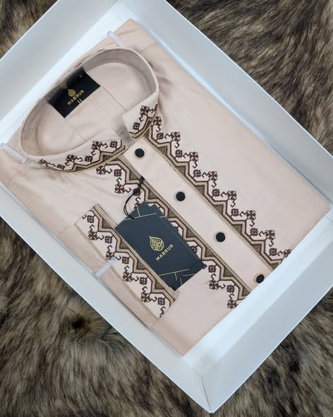 Elegant Navy Blue Embroidered Panjabi