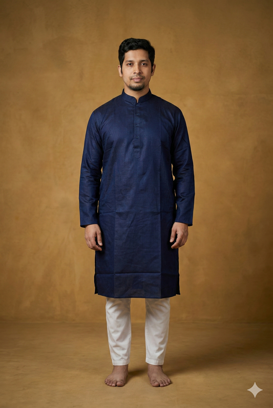 Classic Navy Blue Panjabi